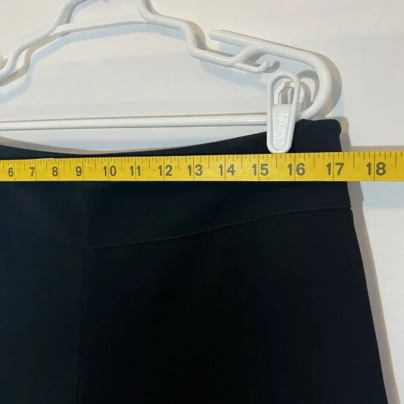 St. John Women’s Wide Leg Dress Pants Size 12 Black High Rise Zipper - Picture 5 of 12